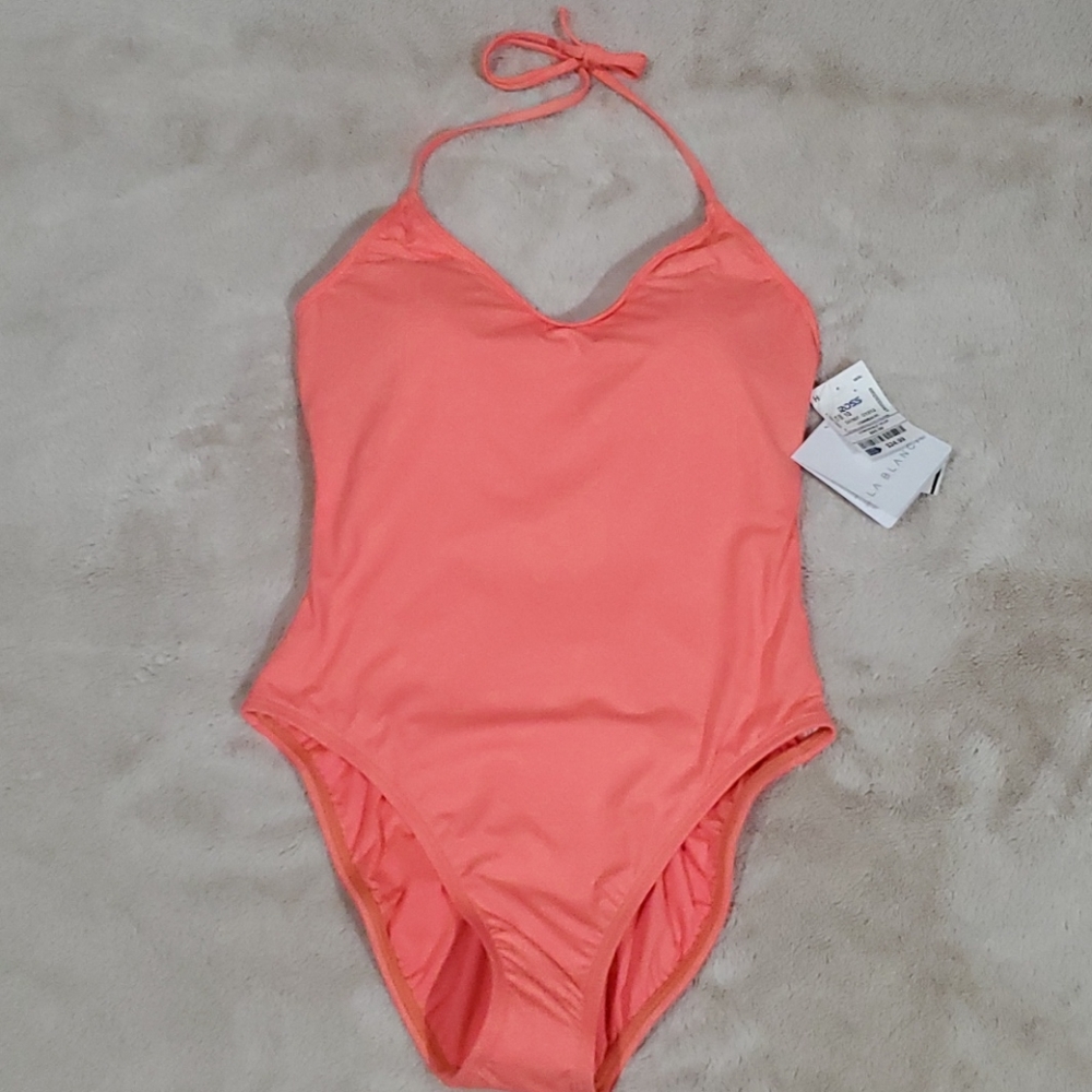 Size 10 coral one piece swim bathing suit